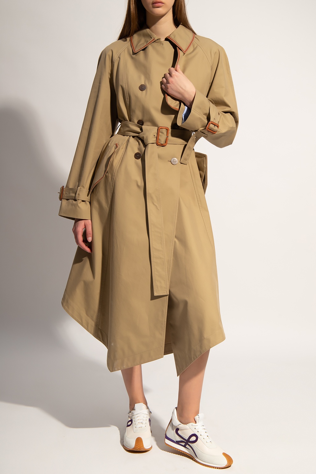 loewe louboutin Trench coat w/ contrasting trim